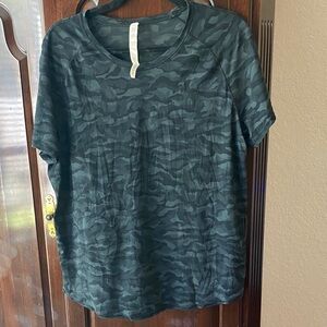 Lululemon Athletica Black Camo Top